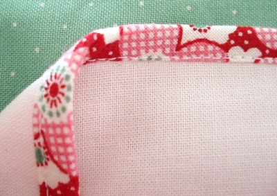 Finished bound seam Finished bound seam