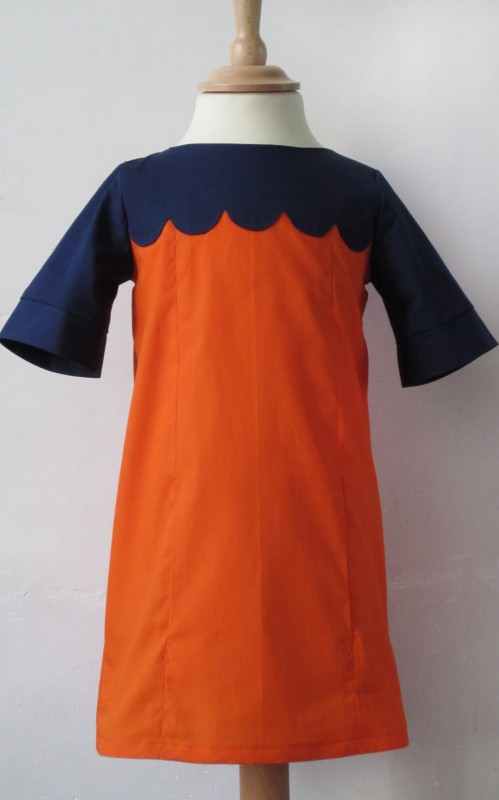 original scalloped school photo dress