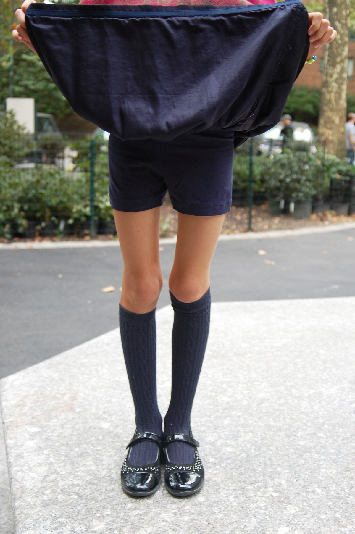Shorts under a skirt - Road Warriorette