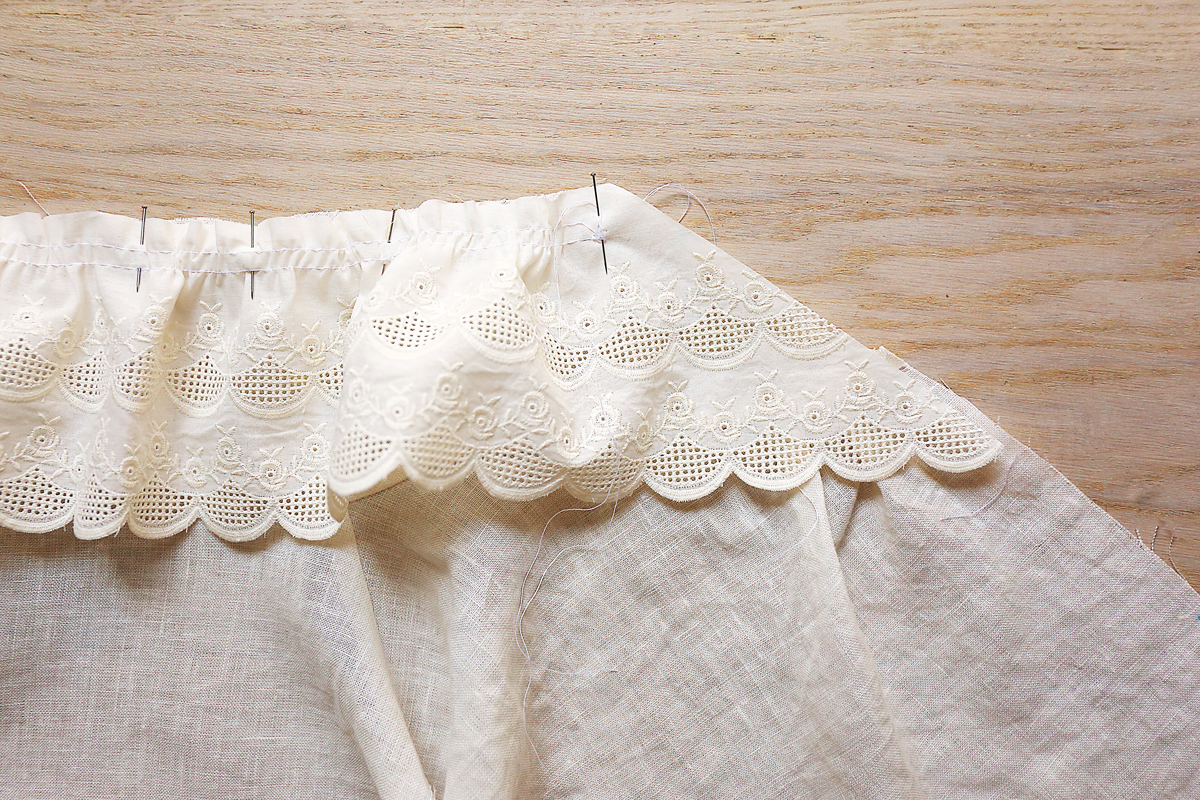 Adding a Lace Ruffle Detail to the Afternoon Tea Blouse