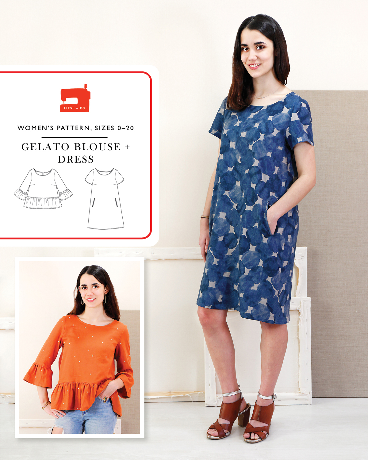 Introducing the Liesl + Co. Gelato Blouse + Dress Sewing Pattern