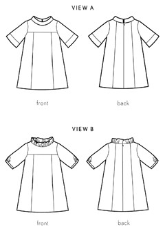 digital school photo dress sewing pattern