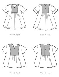 digital hide-and-seek dress + tunic sewing pattern