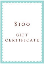 $100 gift certificate
