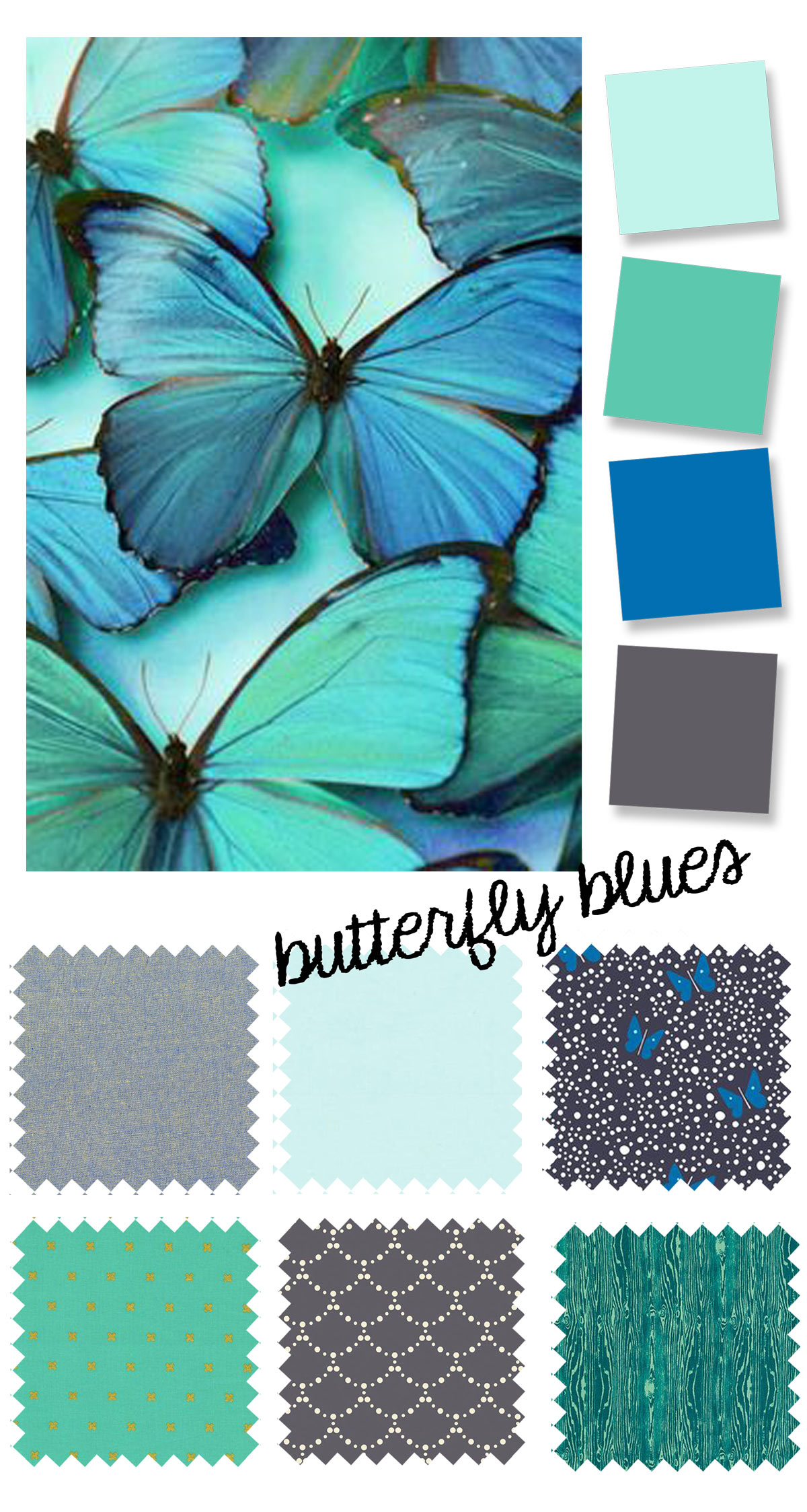 Color Palette Butterfly Blues Blog Oliver S 