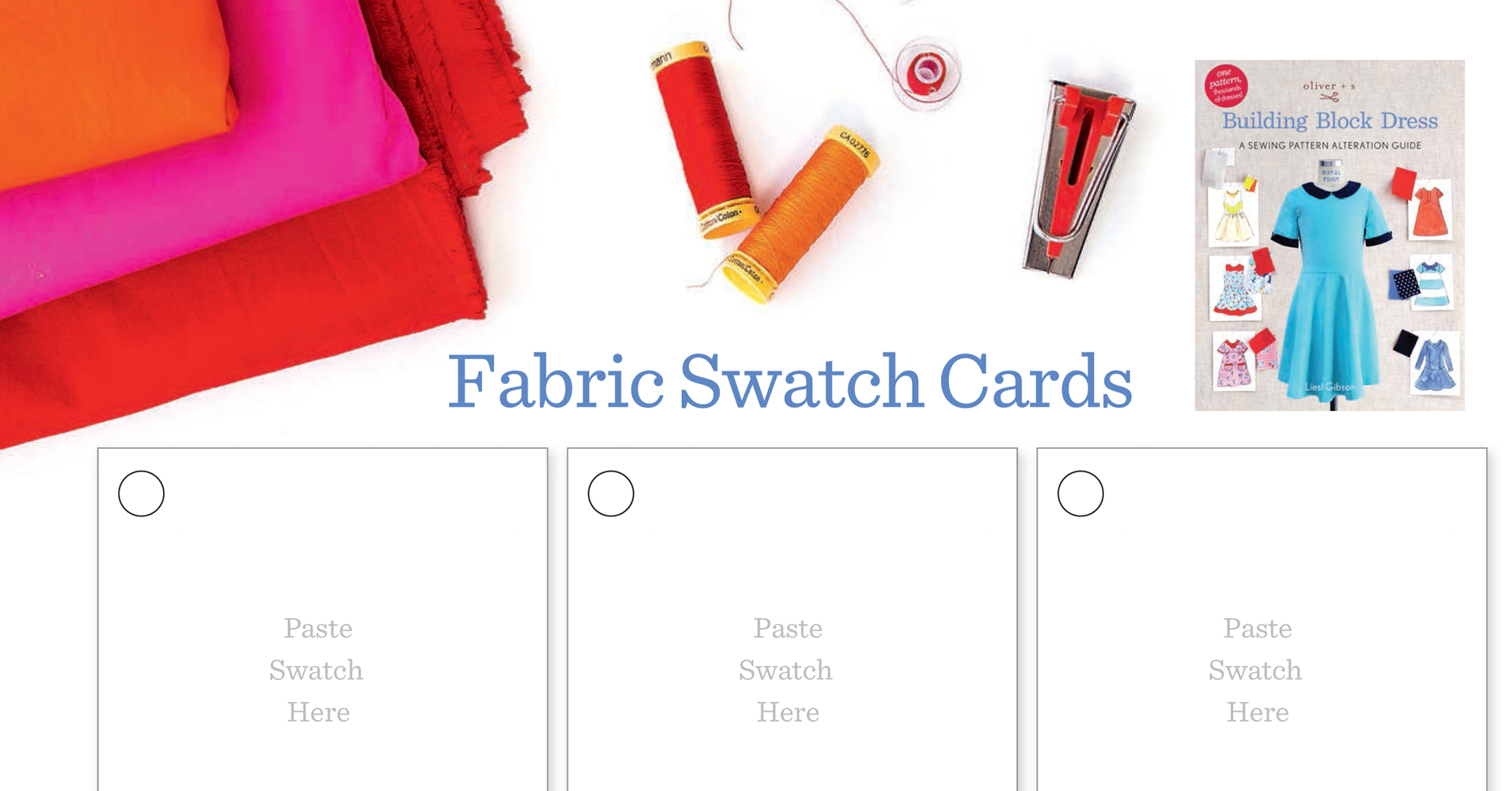 Building Block Dress Swatch Cards and Pinterest Board Blog Oliver + S
