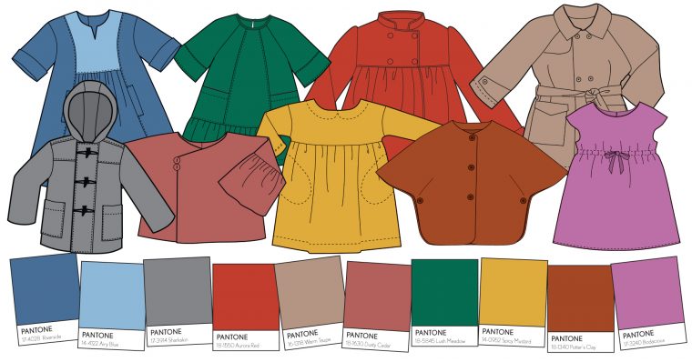 Pantone fall 2016 colors with Oliver + S sewing patterns