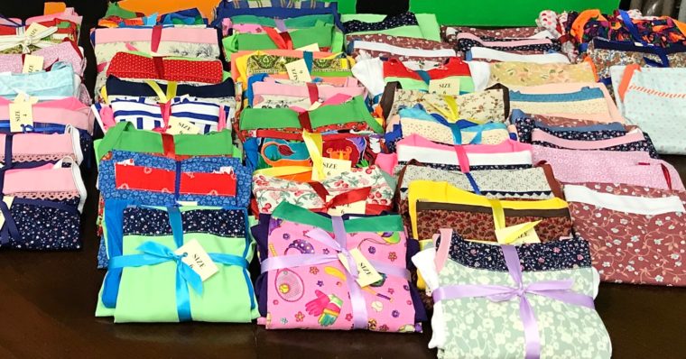 The ladies of a Virginia sewing organization made 72 Popover Sundresses to donate to charity.