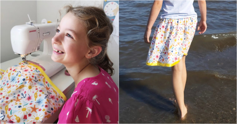 The Lazy Days Skirt is a great pattern for teaching kids to sew.