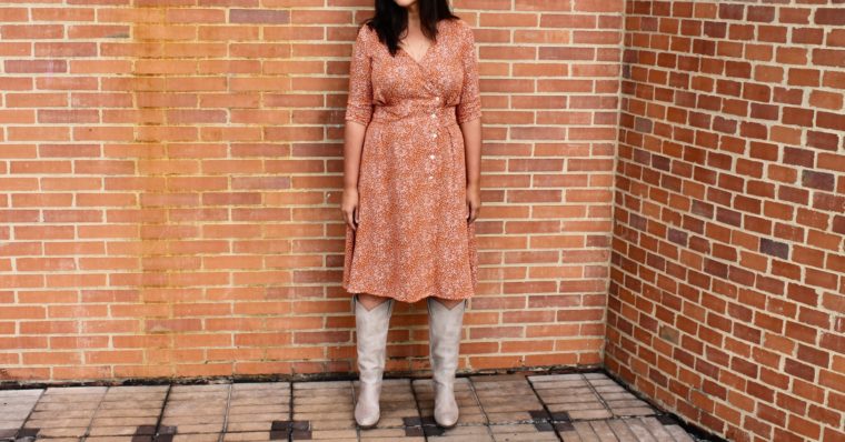 Masha shares her rayon twill Saint-Germain Wrap Dress.