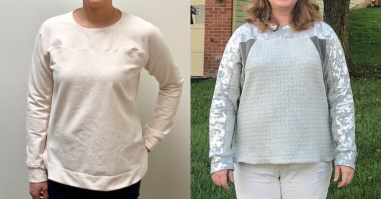 DIY seamed sweatshirt sewing pattern.