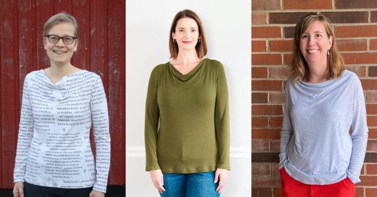 Make your own DIY cowl-neck top.