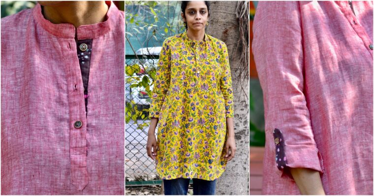 Asmita made a DIY kurta using the Gallery Tunic pattern.