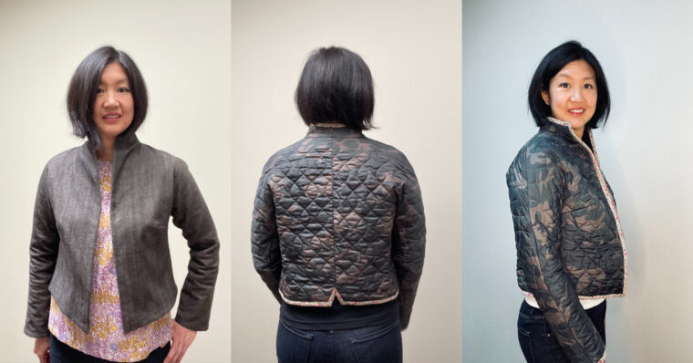 Erica made two DIY cropped jackets from the Yanaka Jacket pattern.