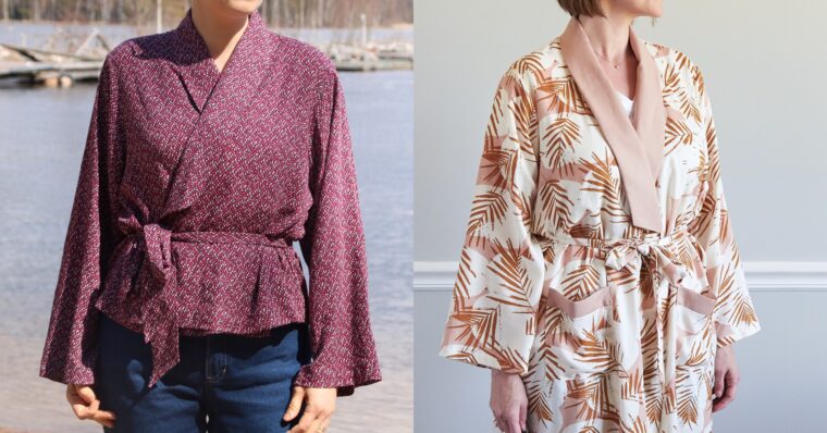 The Wynwood Robe is a versatile pattern that can be sewn as loungewear or daywear.