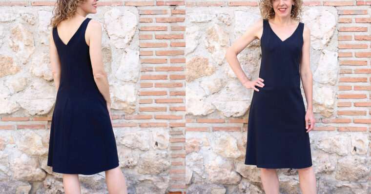 Making the marais dress in bias-cut woven fabric.