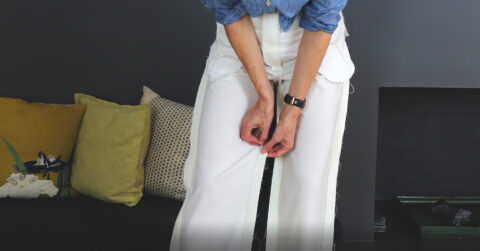 How to narrow a trouser leg