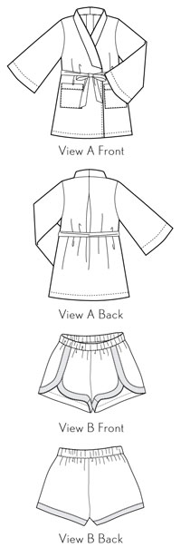 Digital Wynwood Robe + Sleep Shorts Flat Illustration
