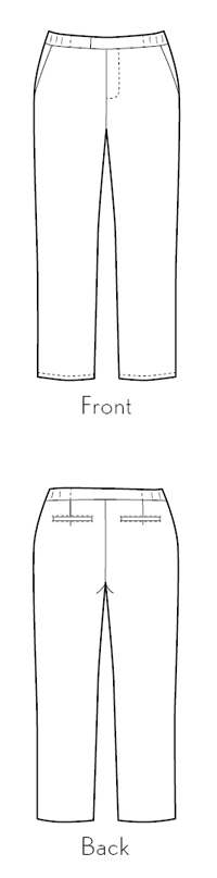 Digital Peckham Women's Trousers Flat Illustration