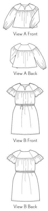 Positano Blouse + Dress Flat Illustration