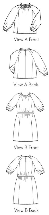 Isola Blouse + Dress Flat Illustration