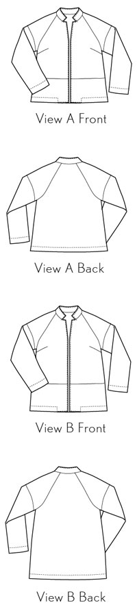 Digital Brunswick Jacket Flat Illustration