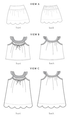 digital badminton skort, top + dress sewing pattern