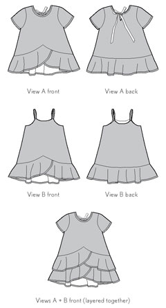 pinwheel tunic + slip dress sewing pattern