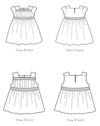 digital garden party dress + blouse sewing pattern