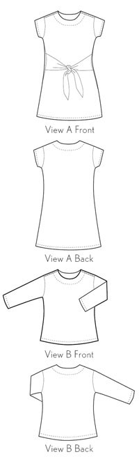 digital girl on the go dress + top sewing pattern