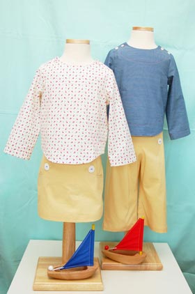 Sailboat Top, Skirt, and Pants